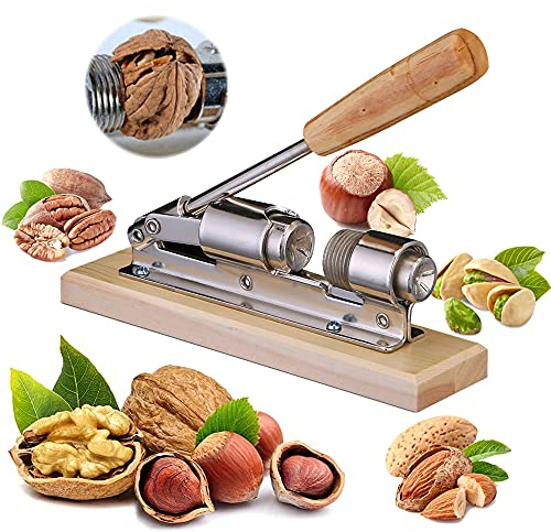 Casse Noix Casse Noisette Manuel en Métal Casse-Noix en Acier Inoxydable Pince Noyer, Idéal pour Noix, Châtaignes, Noisettes et d'autres