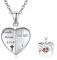 TANGPOET Medaillon Halskette 925 Sterling Silber Kreuz Bild Foto Medaillons zum öffnen Anhänger Schmuck Amulett Geschenk für Frauen Mädchen Familie