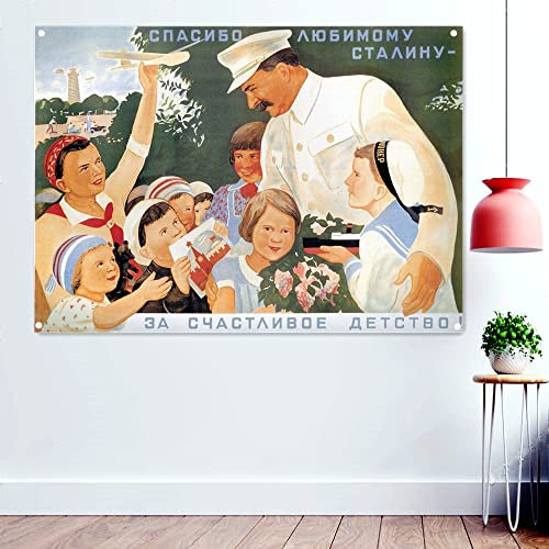 Day of Conception Russland Poster Banner Flagge Der Große CCCP UdSSR Präsident Stalin Propaganda Wandteppich 96 x 144 cm