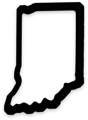 Indiana State Ausstechform mit leicht zu drückendem Design, 10,2 cm