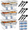 MAXYGIFT Disposable Chafing Servers with Covers - (33pc) Buffet Set Includes Full-Size Wire Stand & Fuel cans, Pans Utensils and Warmers for Parties Catering