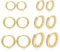 6 Paar 14 Karat vergoldete Creolen Huggie Ohrringe Sterling Silber Creolen winzige Knorpel Zirkonia für Frauen Männer Cubic Zirkonia, Zirkonia, Zirkonia