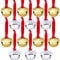 CAYOREPO 32 Stück 4,1 cm Glauben Glocken Ornament, Schlitten Glocken Weihnachtsbaumglocken Weihnachtsbänder Glocken Polar Express Glocken für DIY Urlaub Handwerk Zuhause Xmas Hochzeit Dekorationen