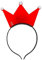 BF Souvenirs 1x LED Haarreif KRONE - blinkend und leuchtend, Prinzessin, König, Party Karneval Geburtstag Motto Party Fasching (Rot)