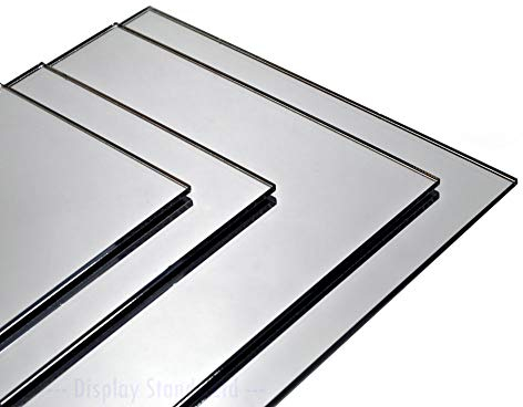 Wood Addicts Metacrilato Espejo Plateado 2mm. para decoración, Artistas, Soportes, Manualidades, baño, habitación, Dormitorio, Espejo Ligero (Tamaño A5 (210x148 mm))