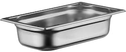 METRO Professional Cubeta GN 1/4, acero inoxidable, 65 mm, contenedores de alimentos gastronorm, ideal para la gastronomía, para servir, apilable, plata