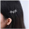 Allereya Kristall Starburst Haarspange Barrette Strass Stern Haarnadeln Barrette Silber Cz Cluster Stern Kopf Clip Kopfbedeckung Kristall Hochzeit Haarschmuck Für Frauen Und Mädchen (Silber)
