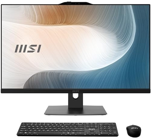 MSI Modern AM272P 12M-661FR All-in-One PC - 27 Zoll IPS, Intel Core i7-1255U, 16 GB DDR4, 512 GB NVMe SSD, WiFi 6E, integrierte Webcam und Lautsprecher, kabellose Tastatur und Maus, Windows 11 Pro
