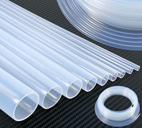 1m PFA Schlauch PTFE Teflon farblos ID x AD Ø 19 x 22mm transparent 260°C Meterware | VIELE GRÖSSEN 1-38mm | Hitze-beständig Kühlmittel Säure Lauge Alkohol Chemikalien 3D Drucker Lebensmittel-echt