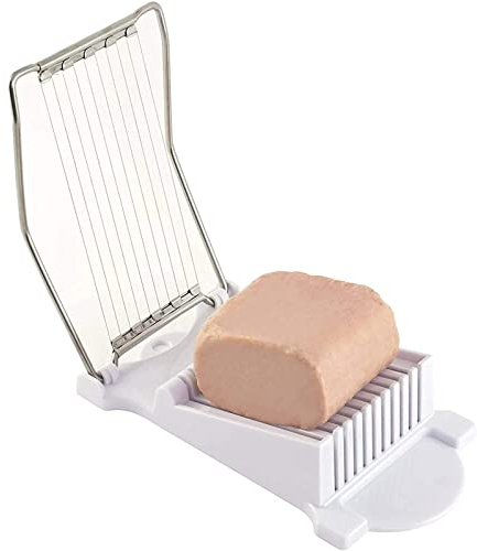 Anoudon Spam Cutting Machine, Lunch Meat Slicer, Multi-Purpose Stainless Steel Wire Cutter, Egg Fruit Banana Soft Cheese Cutting Machine, Cuts 9 Slices