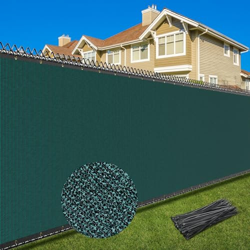 Patiobay Privacy Fence Screen 170GSM 6x50 FT Heavy Duty UV Resistant Green