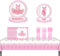 PIUMOJ Ballerina Partygeschirr Set, Rosa Geburtstag Party Geschirr, Rosa Ballerina Pappteller Set, Tischdecke, Servietten, Ballerina Partyzubehör Set für Mädchen Geburtstag, 8 Gäste