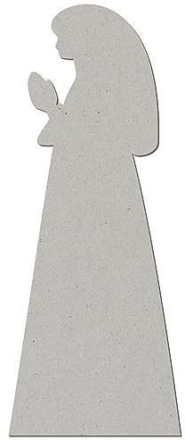 Pappe Krippenfigur - Betende Maria V2-5-50 cm Basteln Deko, Pack mit:10 Stück, Höhe (Size):20cm hoch
