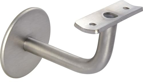 SCHÖSSWENDER 6.01.0140 Handlaufträger mit Winkel, Ros. ø 60 mm, Wandabstand 74 mm, Edelstahl matt,
