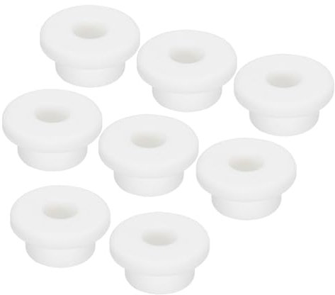 sourcing map 8Pcs T Type Rubber Grommet Mount Dia 21mm ID 10mm Seal Protection Flexible Hole Plugs for Cable Pipe White