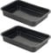 Russell Hobbs COMBO-9094 Set of 2 Romano Vitreous Enamel Roasters, 36 cm, Black, Dishwasher Safe, Rectangular Roasting Tin for Vegetables and Meat, Oven Safe Up to 230 Degrees, 36 x 25 x 4 cm