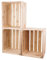 LAUBLUST Vintage Holzkisten 3er Set - Weinkisten & Obstkisten | Aufbewahrungskisten aus Holz - Geschenkkisten, Möbelkisten & Deko (Natur, 50 x 40 x 30 cm | XL)