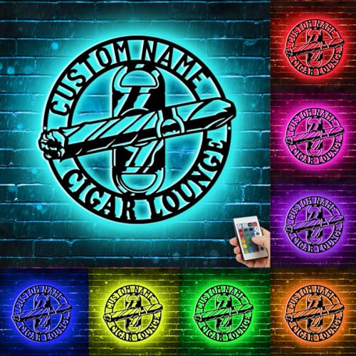 Individuelles LED-Wand-Neonschild, personalisierbar, Motiv: Zigaretten, Lounge, Acryl, Wandkunst, LED-Licht für Hochzeit, Veranstaltung, Party, Männerhöhle, Zuhause, Bar, Pub, Club, Empfang, Dessert