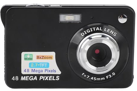 4K Videokamera Camcorder, 2,7 Zoll Bildschirm, 48 MP, 8 facher Digitalzoom, 128 G, Digitalkamera Recorder, Vlogging Kamera, HD Videoaufzeichnung, Handycam Camcorder für Teenager,