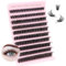 Oreola Faux Cils Individuels 80D Naturels Cils Individuels Cluster Wispy D Curl 0,07 Cils Simples Extensions de Cils DIY 8-16MM Pack Mixte