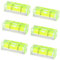 Mini-Wasserwaage, 6 Stück, 10 x 10 x 29 mm, quadratische Wasserwaagen für Wandrahmen, Kunstdisplays, Bilder, zum Aufhängen, Wohnmobil-Stativ, Messung