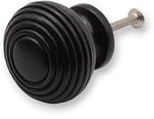 Infinity Decor Ebonised Reeded Wooden Beehive Large Cupboard Knob Interior Furniture Wardrobe Cabinet Door Pull Handle