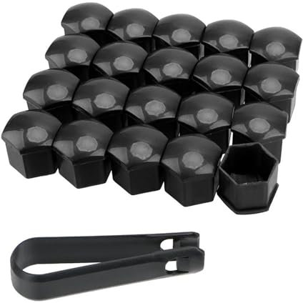20 Piezas 17/19 Mm Tapas Para Tuercas De Rueda De Coche Tapas Cubierta De Tornillo De Cubo Tuerca De Neumático De Coche Perno Decoración Exterior tornillos de rueda (Color : 17mm, Size : 4)