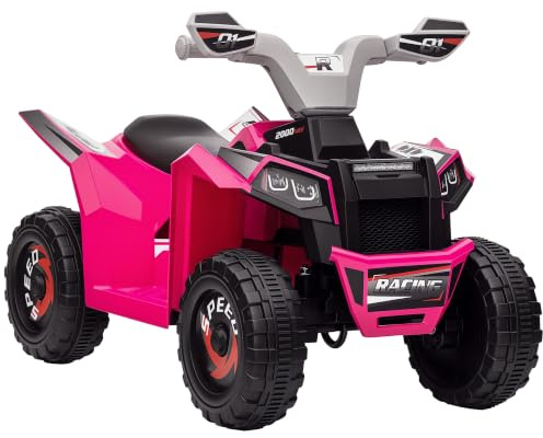 HOMCOM Quad Électrique pour Enfants 6V 70L x 41,5l x 48,5H cm Rose