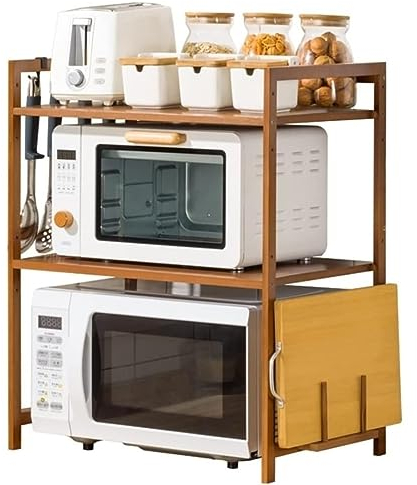 Rejilla Para Horno Microondas Soporte Para Microondas Estante De Almacenamiento Para Microondas Encimera Con Ganchos Soporte Para Microondas Encimera Rejilla Para Horno Microondas Tarro De Especi