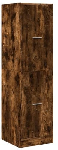 vidaXL Armoire d'apothicaire chêne fumé 40x41x144,5 cm Bois ingénierie, Coffre d'apothicaire, Meuble d'apothicaire, Coffre à tiroirs d'apothicaire