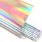 Holographic Heat Transfer Vinyl Bundle HTV Spectrum Silver Rainbow Color Iron-on Vinyl 5x1ft Heat Transfer Film for DIY T-Shirt,Garment