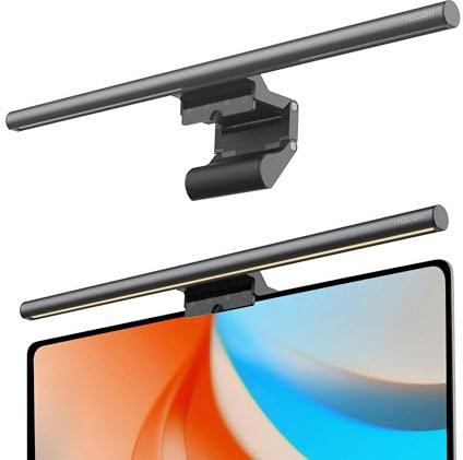 Yeelight Monitor Light Bar, Computer Monitor Lamp, 250LM No Glare Eye-Care LED Screen Bar, Touch Control USB Reading Desk Lamp for Home Office Work, Stepless Dimming Adjustable Color Temperature