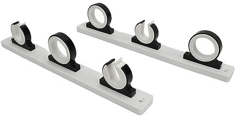 RASTKY Portacanna Pesca, Alluminio Resistente Agli Urti, Universale per Camion Marini RV, Montaggio a Soffitto a Parete, Estremità di Bloccaggio, Anello di Bloccaggio in Nylon,