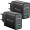 Aioneus USB C Ladegerät, 2-Pack 4Port Ladegerät USBC Adapter 40W Stecker Typ C Schnellladegerät Mehrfach für iPhone 16 15 Pro Max Plus XR SE iPad, Samsung Netzteil USB Ladestecker Ladeadapter Charger