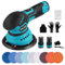 Bellanny Poliermaschine Exzenter Autopoliermaschine Polierer, 6 Zoll Auto Poliermaschine set mit 2 Akku, 12V, 2800-5500 U/min, 8 Variable Geschwindigkeit Autopolierer für Detailing Polieren Wachsen