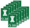 kinoco Pack of 12 Food Waste Sticker Food Waste Recycling Bin Stickers, 100x150mm, Vinyl, Self-Adhesive, Waterproof, Green