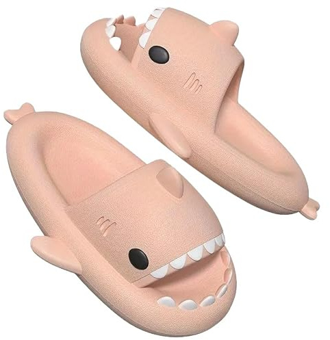 corimori Hai Badeschuhe, Haifisch Badeschlappen rutschfest, schnell trocknend, bequem mit Haifisch-Design (Gr. 34–43)