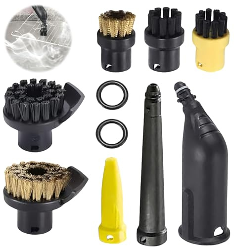 GOEDCH 10 piezas accesorios para limpiador de vapor Kärcher SC1 SC2 SC3 SC4 SC5: juego de accesorios para limpiador de vapor Kärcher SC1-SC5, piezas de repuesto con boquilla alargadora, boquilla