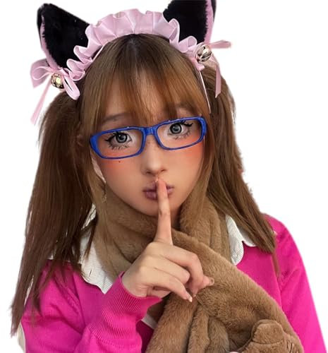 YIZITU Subkulturen Brillenrahmen Anime Cosplay Kostüm Brille Lustige Brille Bunt Keine Linse Brillenrahmen Geschenke