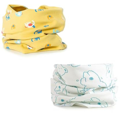 2 Stück Loop Kinder Baumwolle Herbst Winter Schal Baby Loop Hals Wärmer Mädchen und Junge