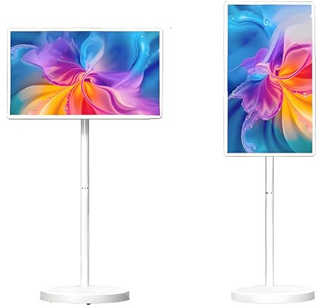 22/24/32 inch Wireless TV | Portable Smart Display | 1080p |Built-in camera for video calls | 60Hz Refresh Rate,Can be used for various live broadcast applications and company meetings 32inch-8G+128G