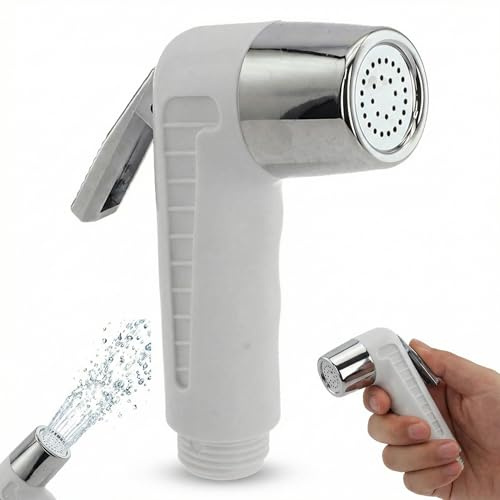 Handheld Bidet Spray, 1-Pack Toilet Douche Shattaf Shower Head with Trigger Control, G1/2 Connector for Bathroom Cleaning, Pet Washing, and Plant Watering