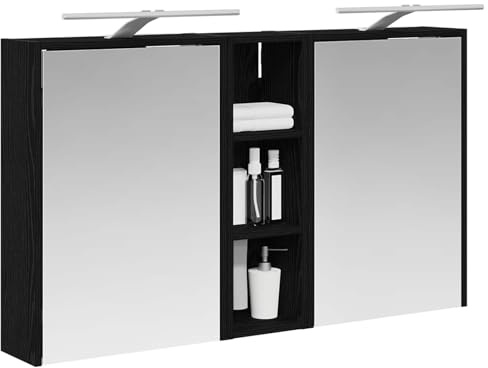 vidaXL Badezimmerschrank-Set 3 pcs 106 x 16 x 62,5 cm Holzwerkstoff, Elegante Badezimmeraufbewahrung, modernes Schrankset, stylische Wandregale, schicke Möbel, luxuriöse Details