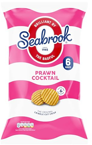 Seabrook Crinkle Cut Crisps Prawn Cocktail 6 Pack (6 x 25g)