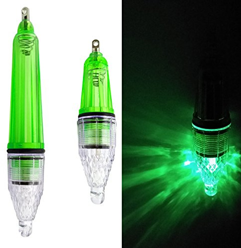 Fishing Light Fish Finders Green Underwater Super Waterproof Night Fishing Lure to Attract Bait and Fish Deep Drop Underwater 2pcs