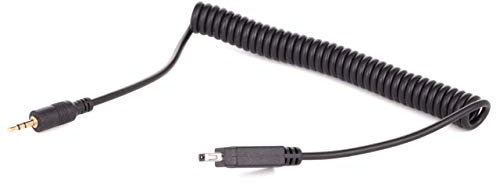 vhbw Kabel Anschlusskabel kompatibel mit Nikon D5500, D5600, D600, D610, D7000, D7100, D7200, D750 Kamera, DSLR - 100cm, Spiralkabel