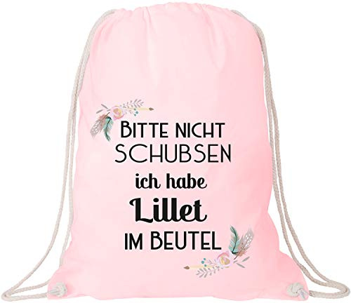 EZYshirt® Bitte nicht schubsen ich habe Lillet im Beutel Baumwoll Stoffbeutel