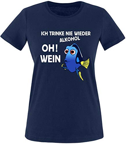 EZYshirt® JGA Junggeselinnerabschied | Ich Trink nie Wieder Alkohol ! Oh ! Wein T-Shirt Damen