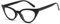 TECH-LINE-DIRECT 2022 schwarze Damen Hot Fashion klare Gläser Nerd Geek Brille Retro Cat Eye Stil VTG 50er/60er Jahre, Schwarz
