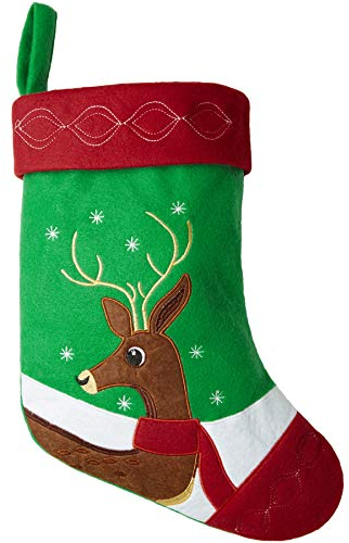 dressforfun 303312 Nikolausstiefel mit Hirsch Motiv, ca. 26 x 36,5 cm